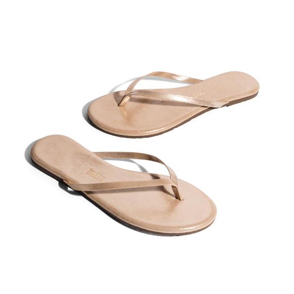 NEW TKEES women's glitters flip flops in pink pearl - Picture 2 of 3